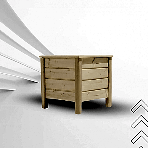 Ahşap Saksı Dekoratif Bahçe Saksısı Dış Mekan Çiçeklik Kare